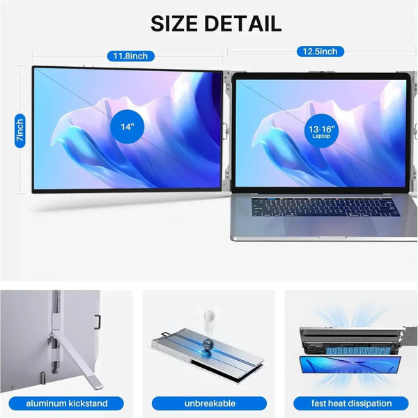 Écran Portable 14’’ IPS Full HD 1080p – Travaillez Mieux, Partout - Maison du portable