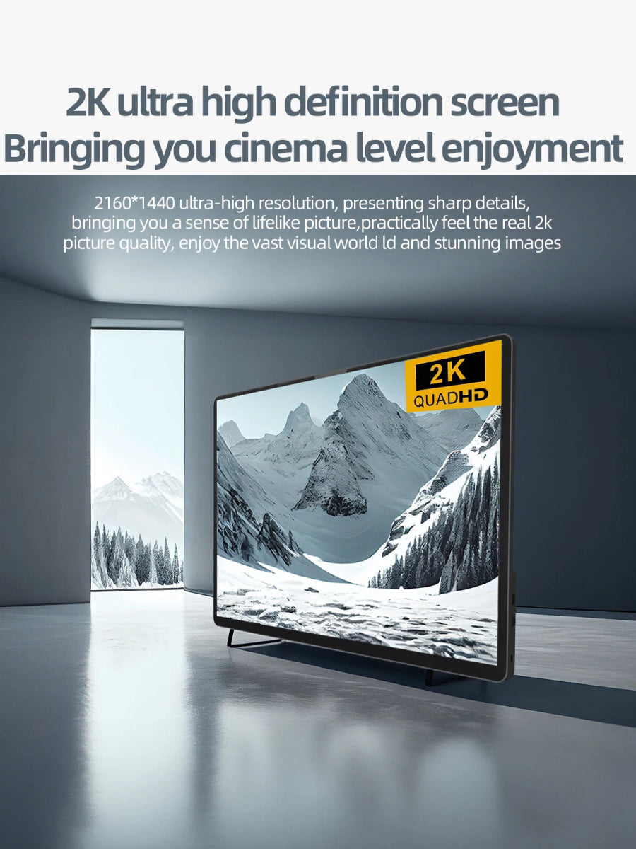 Moniteur Portable ZSUS 14" 2K avec HDR10, Résolution 2560x1440, Haut - parleurs intégrés et Interface Type - C - Maison du portable