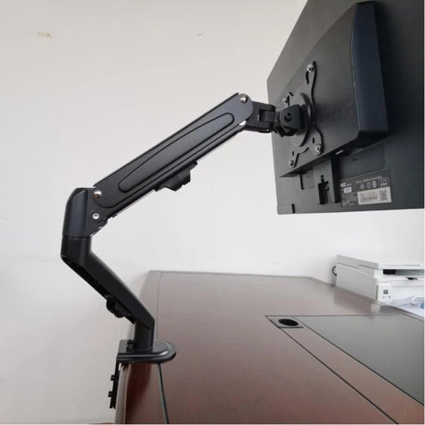 Support d’Écran à Bras Articulé Hyvarwey 17" à 27" avec Ressort à Gaz – Réglable à 360° - Maison du portable
