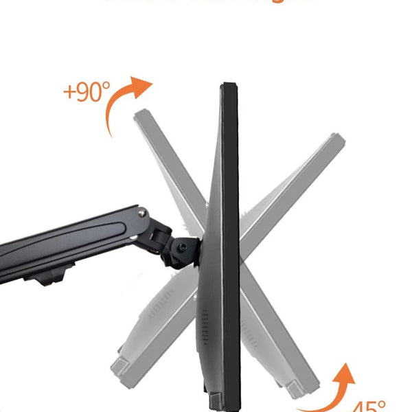 Support d’Écran à Bras Articulé Hyvarwey 17" à 27" avec Ressort à Gaz – Réglable à 360° - Maison du portable