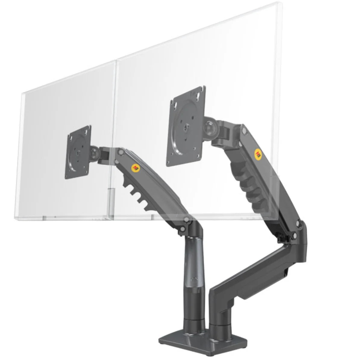 Support Double Écran 17" - 27" avec Bras Articulé à Ressort à Gaz - NORTHBAYOU F160, VESA 75x75/100x100 mm, Charge 4.4 - 19.8 lbs - Maison du portable